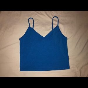 Blue crop top